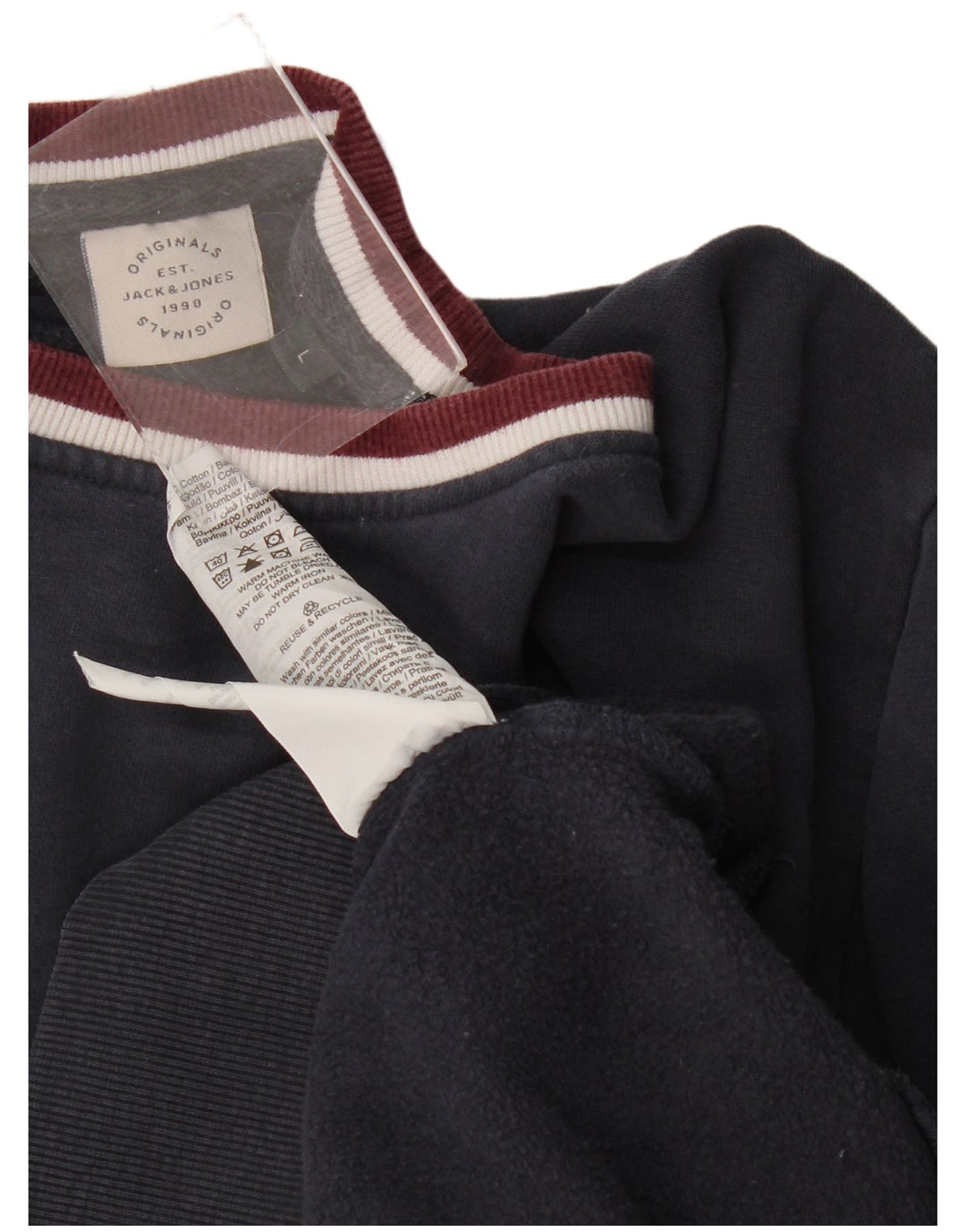 Jack & Jones Felpa da uomo Maglione grande in cotone blu navy