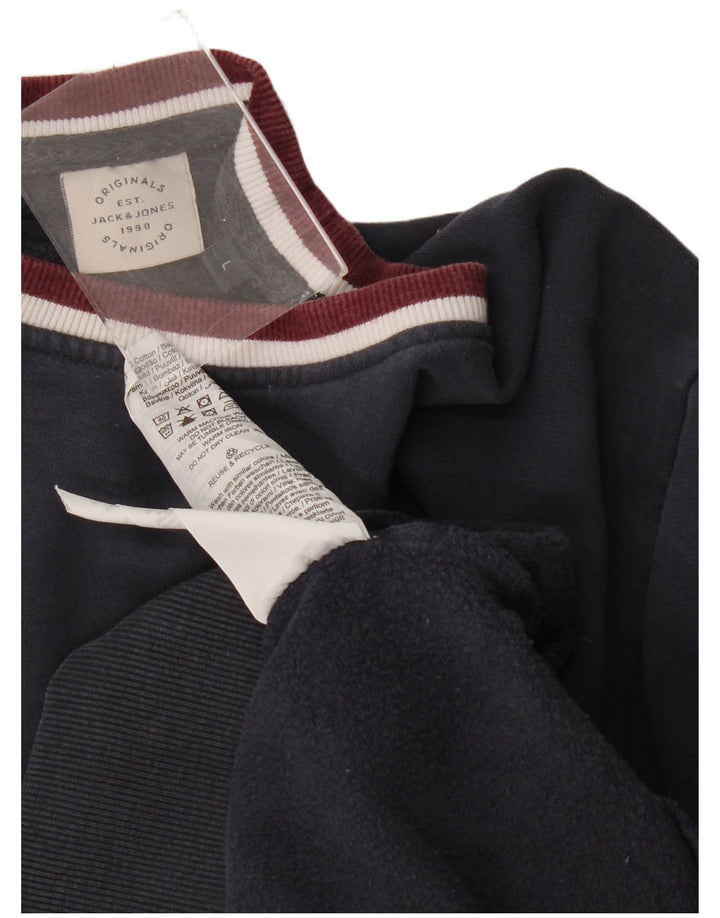 Jack & Jones Felpa da uomo Maglione grande in cotone blu navy