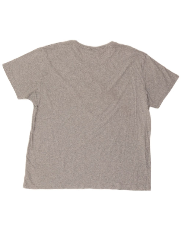 T-shirt grafica da uomo Gant Top 4XL cotone chiazzato grigio