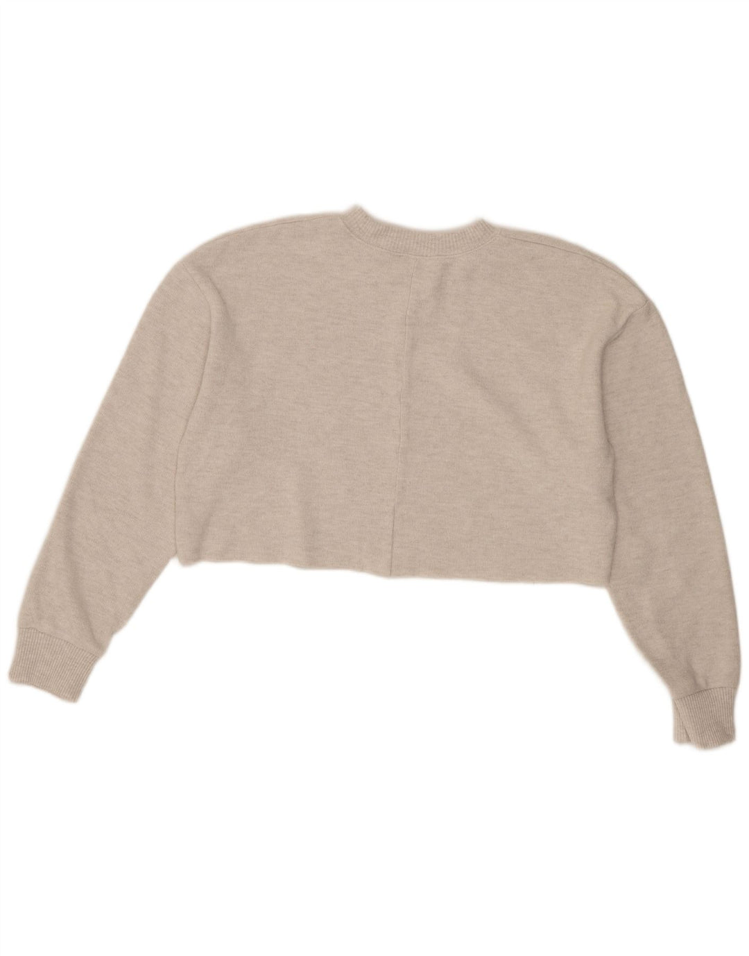 Top corto in camicetta corta da donna Zara UK 14 beige medio