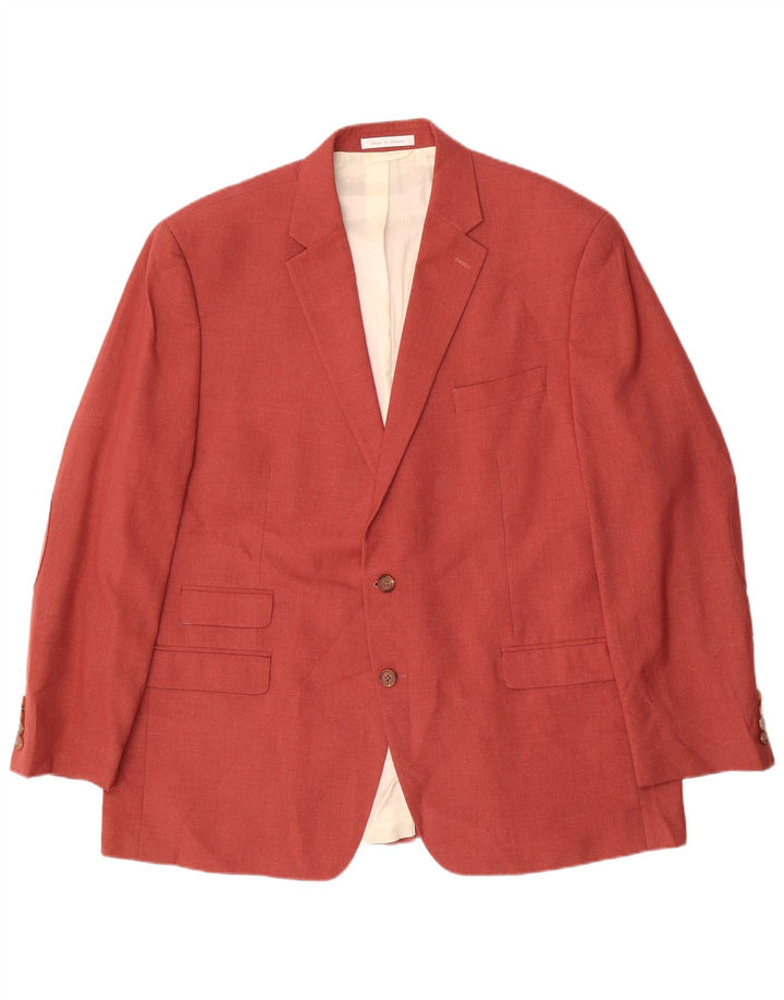 Giacca blazer a 2 bottoni da uomo Ralph Lauren UK 48 3XL poliestere rosso