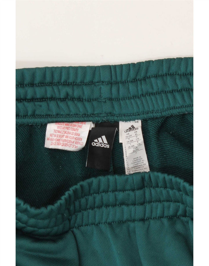 Pantaloncini sportivi Adidas da ragazzo 15-16 anni in poliestere verde
