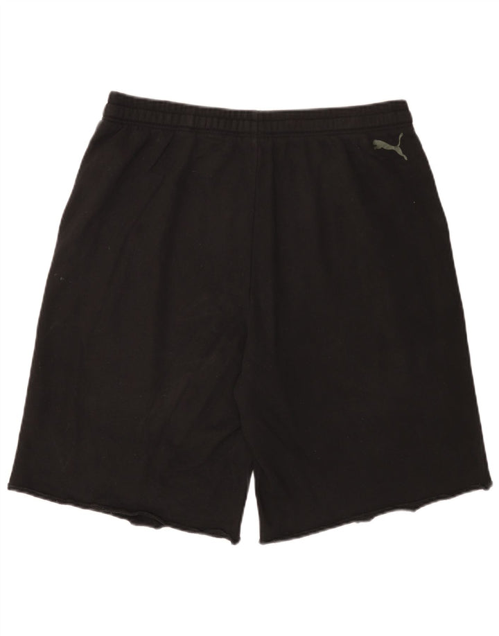 Pantaloncini sportivi grafici da uomo Puma grandi in cotone nero