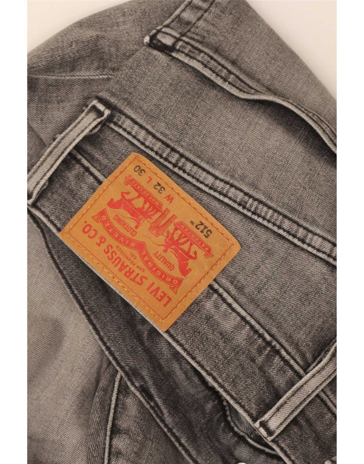 Levi's Uomo 512 Jeans affusolati slim effetto consumato W32 L30 Grigio