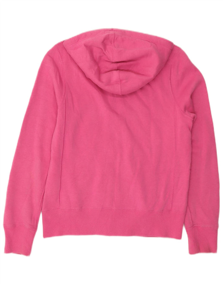 Felpa con cappuccio e zip da donna Nike US 8/10 cotone rosa medio