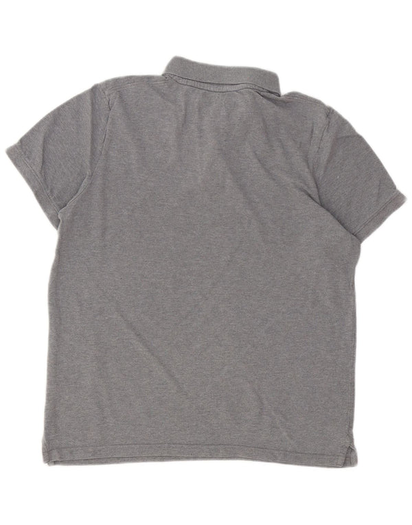 Jack & Jones Mens Polo Shirt Medium Grey Flecked Cotton