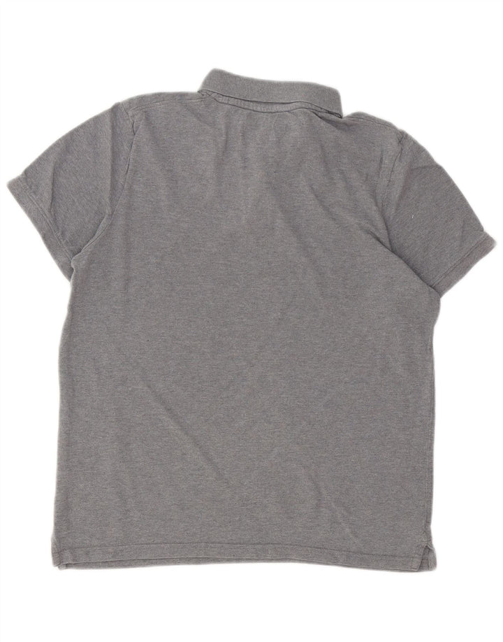 Polo da uomo Jack & Jones in cotone screziato grigio medio