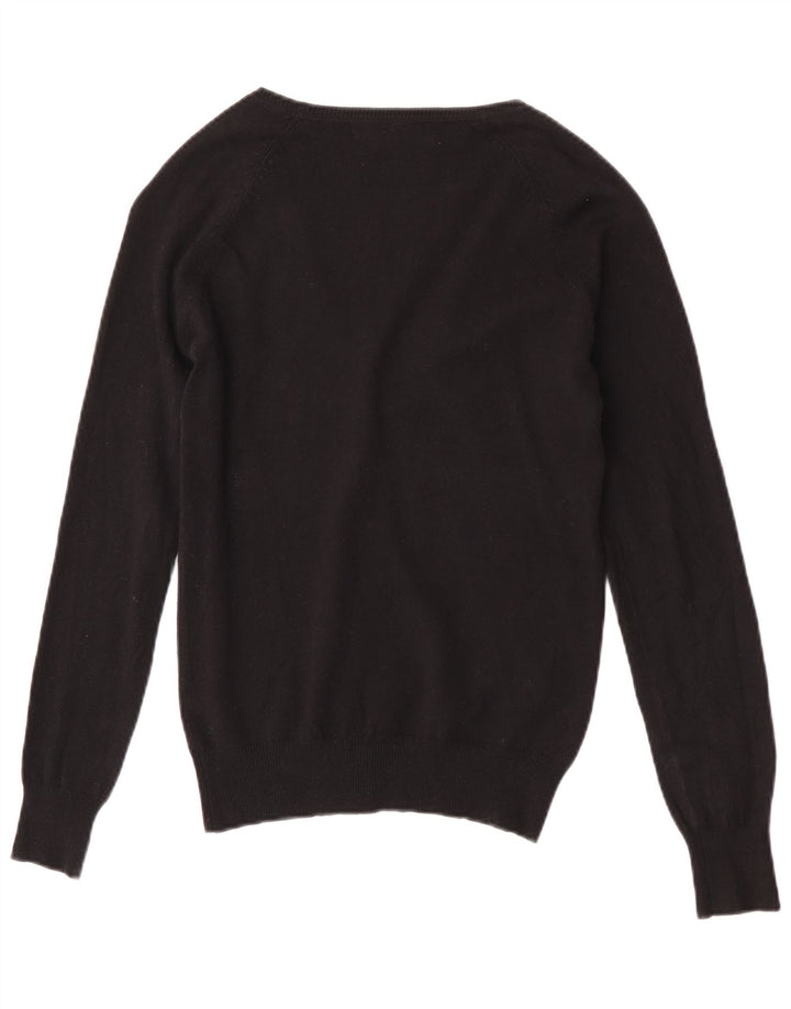 Maglione cardigan da donna Zara UK 12 cotone nero medio