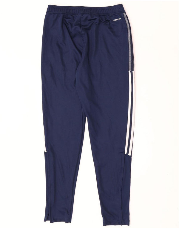 Pantaloni da tuta Adidas Aeroready da uomo piccoli in poliestere blu navy