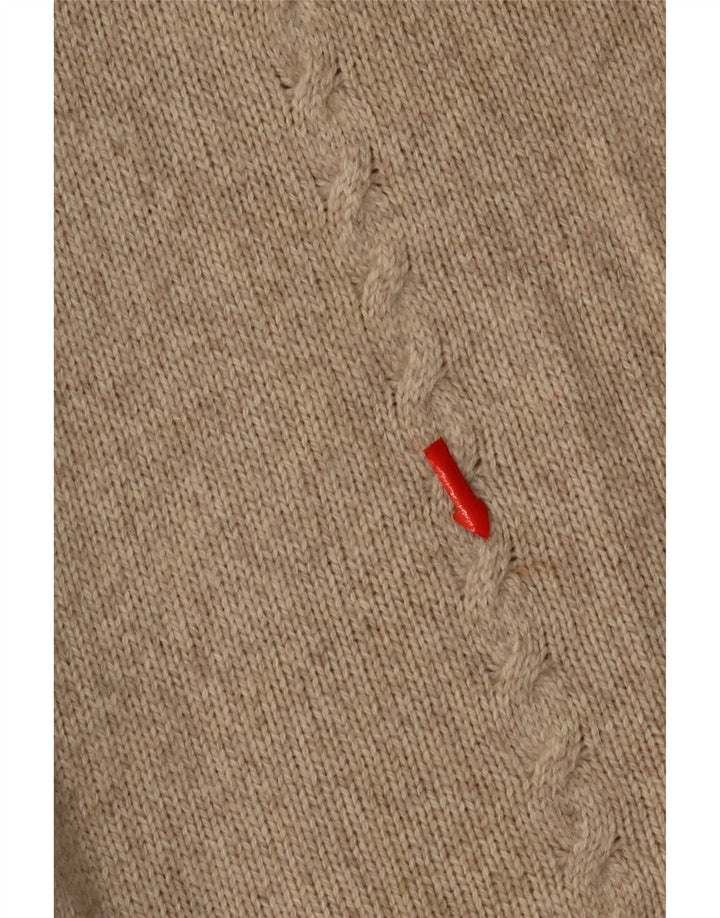 Massimo Dutti Maglione cardigan oversize da donna UK 10 piccolo Beige