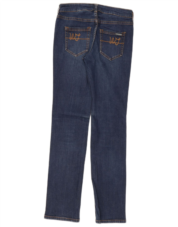 Jeans dritti da donna White Stuff UK 12 medio W28 L30 cotone blu navy