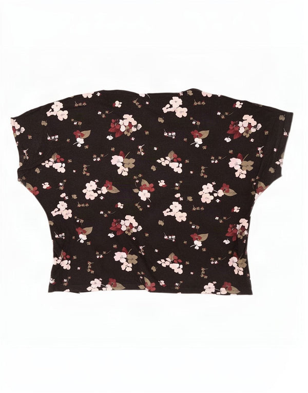 Camicetta da donna Marks & Spencer Top UK 20 2XL Viscosa floreale nera