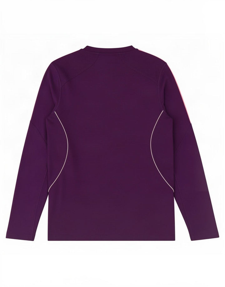 Top da donna Adidas manica lunga UK 12 poliestere viola medio