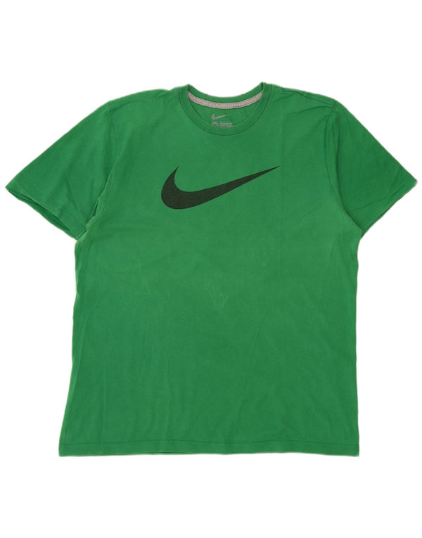 Nike Mens Standard Fit Graphic T-Shirt Top XL Green Cotton