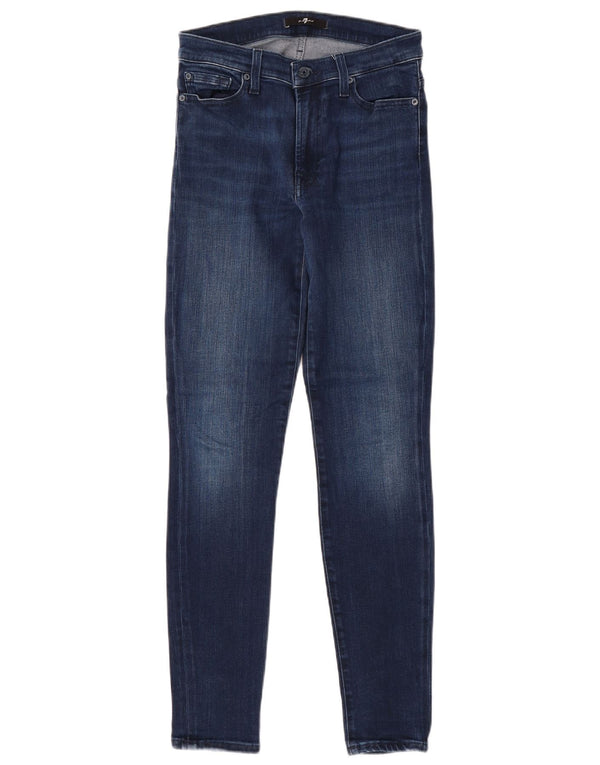 7 FOR ALL MANKIND Womens Skinny Jeans W28 L31 Navy Blue