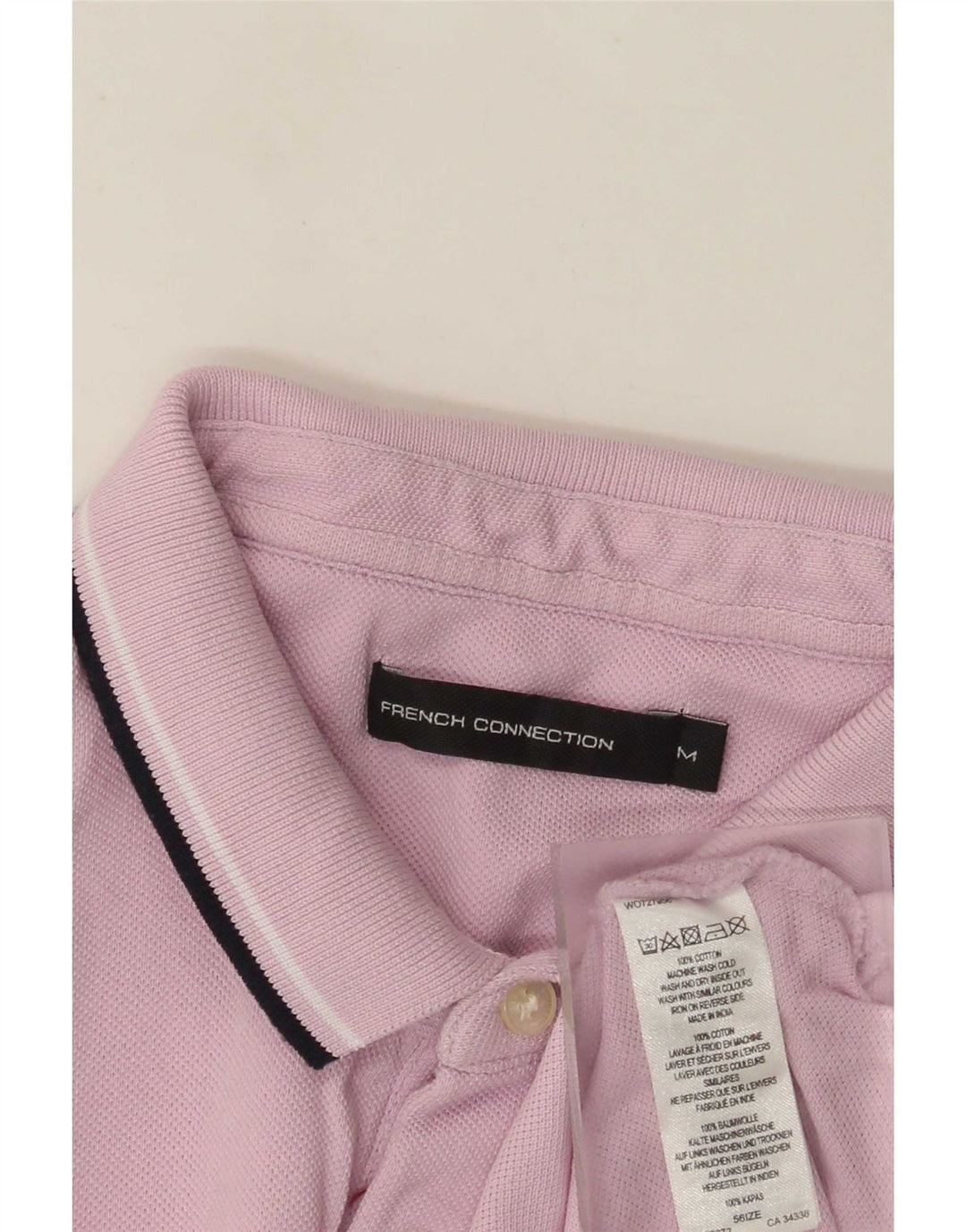 Polo da uomo vestibilità regolare French Connection in cotone rosa medio
