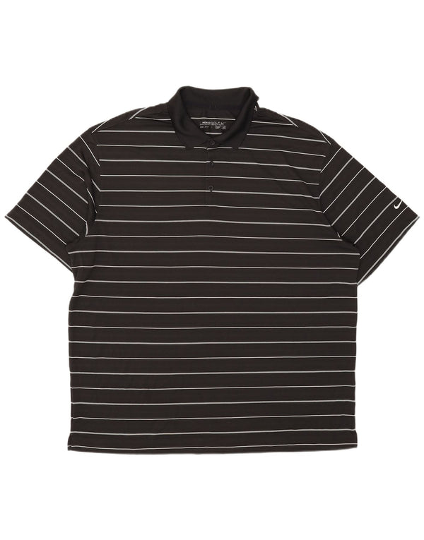 Polo Nike da uomo Dri Fit UK 50/52 2XL poliestere a righe nere