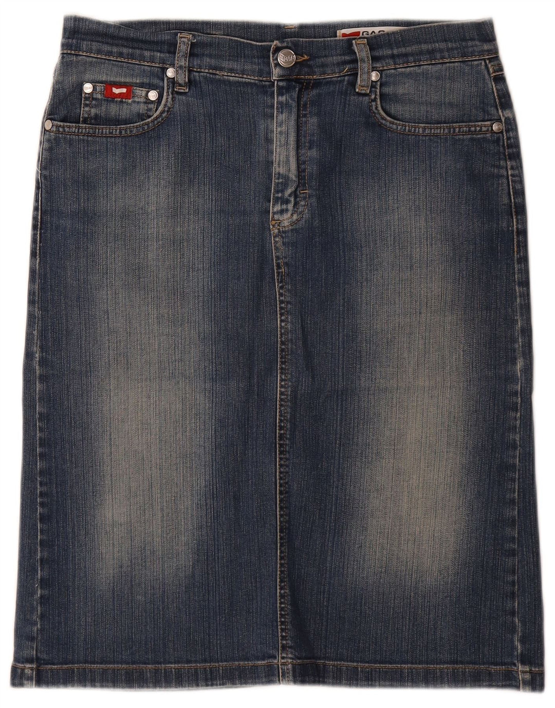 Gonna in denim da donna Gas media W30 blu