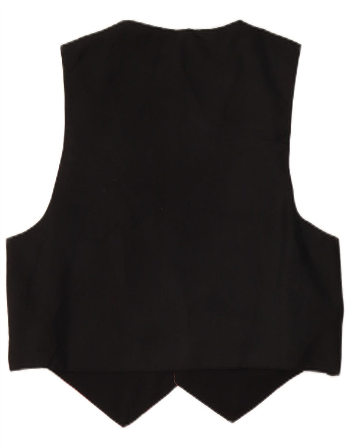 Gilet da donna VINTAGE UK 14 Poliestere floreale nero medio