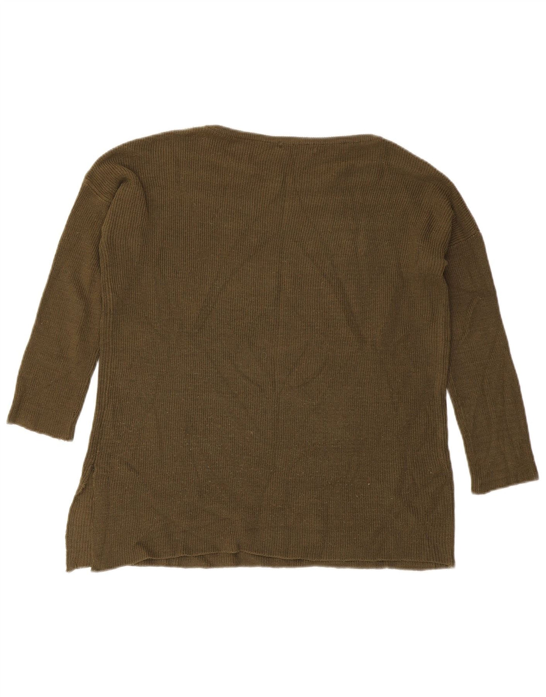Maglione maglione con scollo a barca da donna Zara UK 14 medio cachi