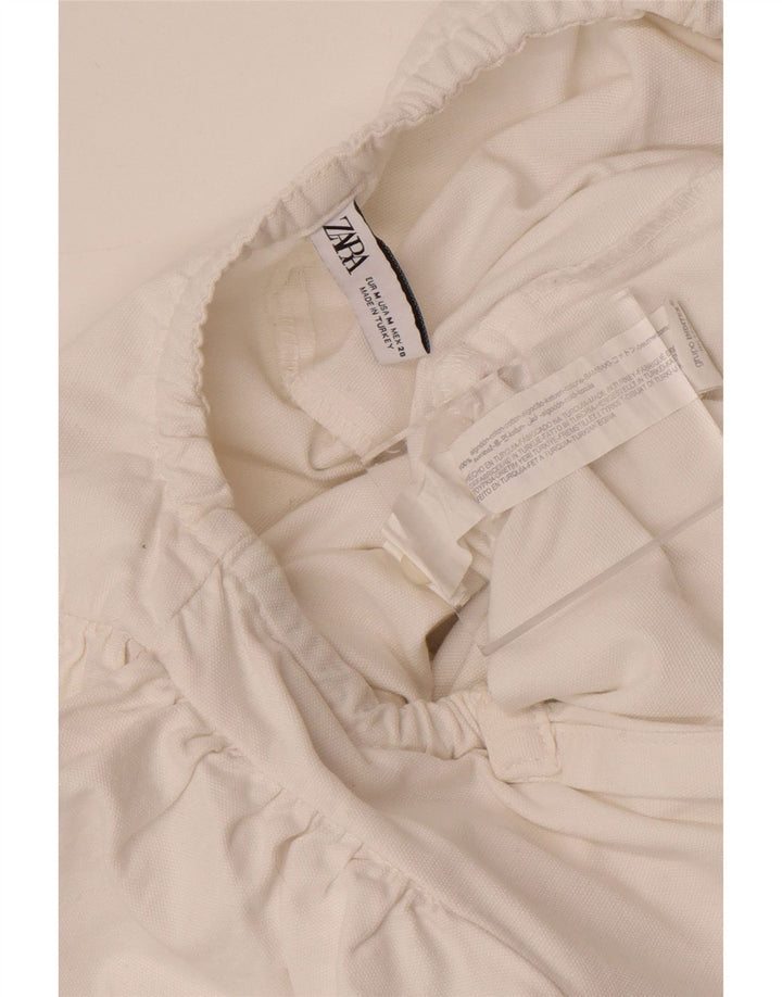 Tuta da donna Zara UK 12 cotone bianco medio