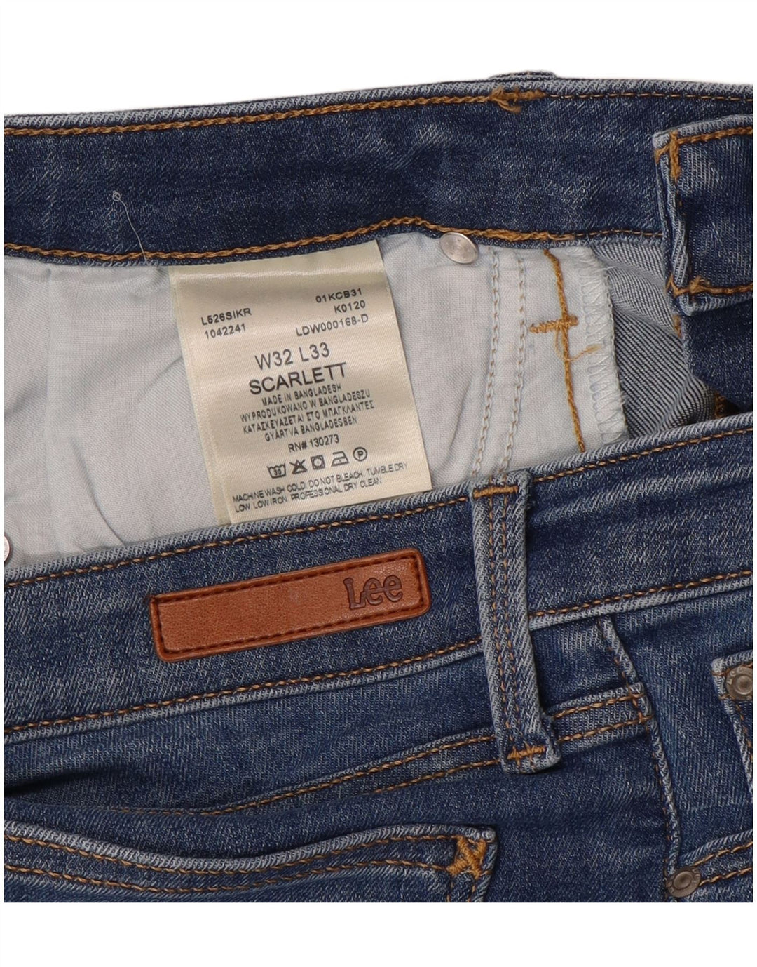 Jeans Lee Scarlett Slim da donna W32 L33 in cotone blu