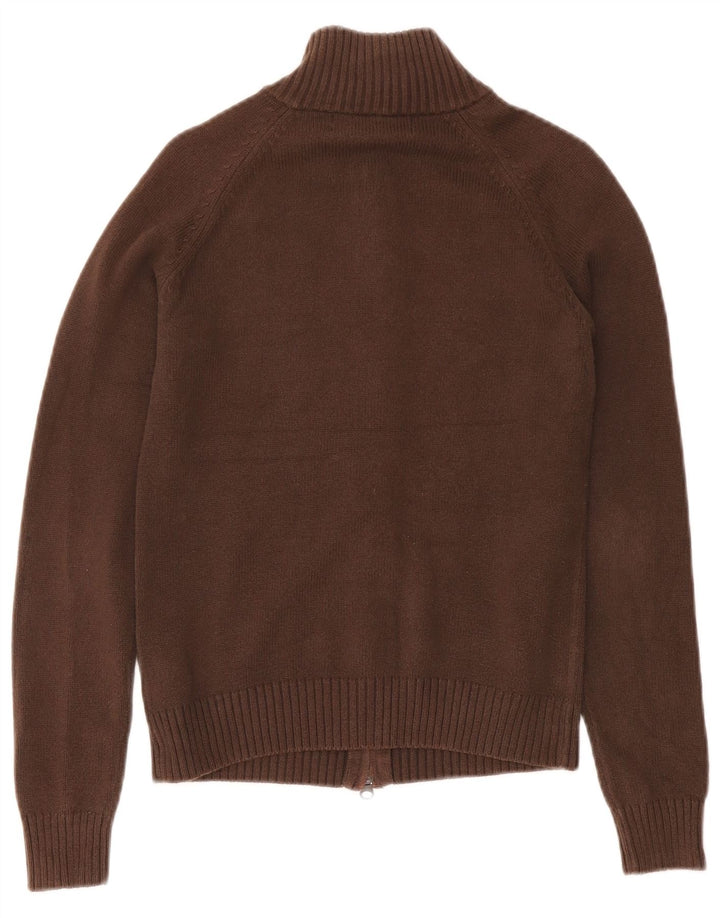 Maglione da donna Zara con collo con zip, UK 12, cotone marrone medio
