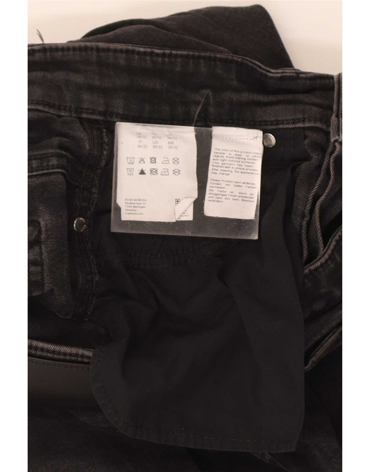 Jeans slim da uomo Hugo Boss W30 L31 cotone nero