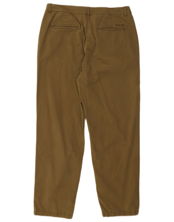 Pantaloni chino affusolati da donna Barbour UK 12 medi W30 L26 cotone kaki