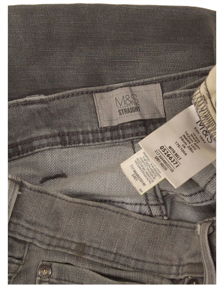 Jeans dritti da uomo Marks & Spencer W40 L29 cotone grigio