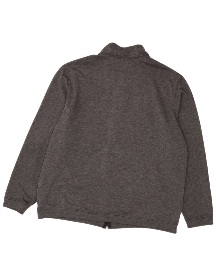 Giacca da tuta da uomo Adidas 2XL in poliestere grigio