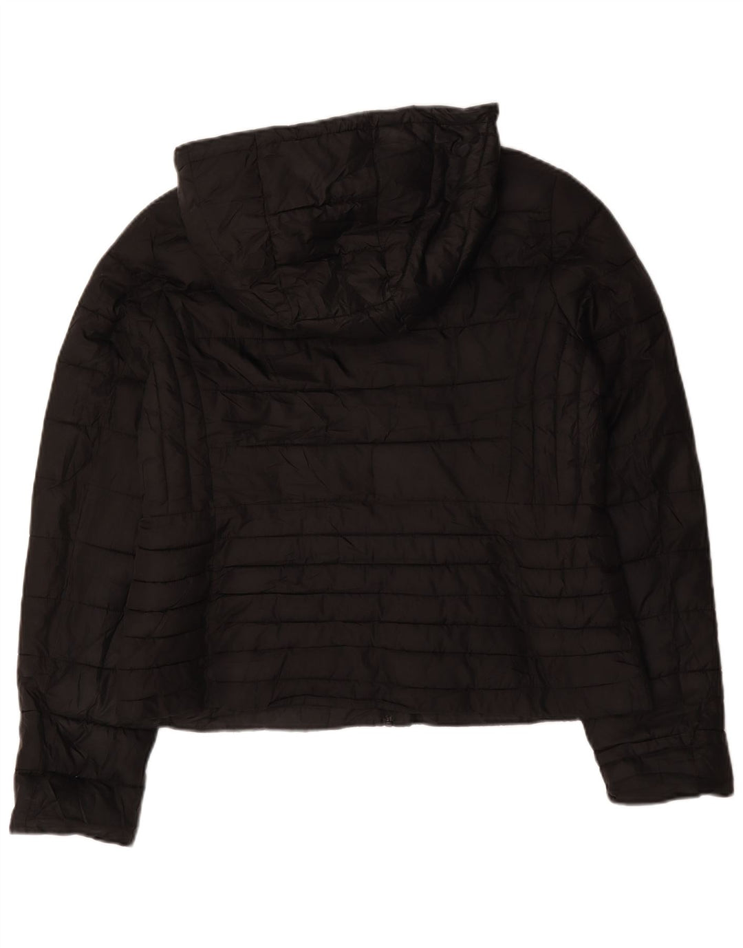 Giacca imbottita con cappuccio da donna Zara UK 18 XL poliestere nero