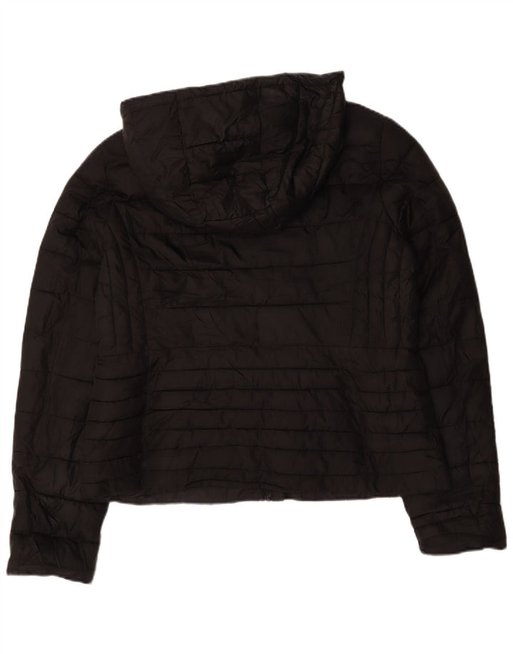 Giacca imbottita con cappuccio da donna Zara UK 18 XL poliestere nero