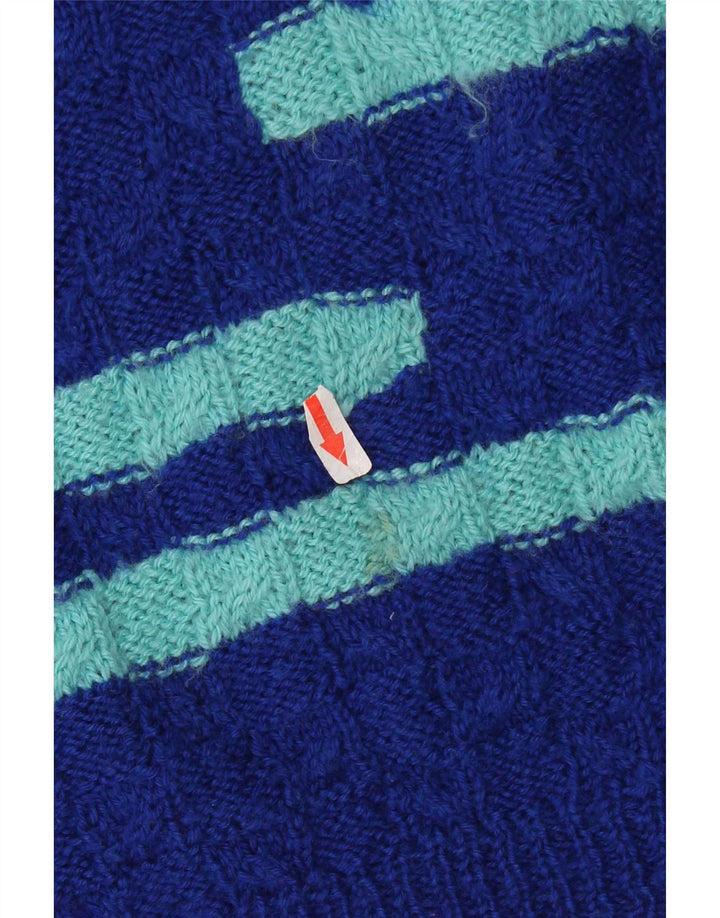 Canotta vintage da donna, canotta UK 16, grande a righe blu