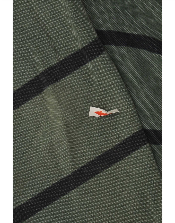 J. Crew Felpa con collo con zip da uomo Maglione in cotone a righe verde medio