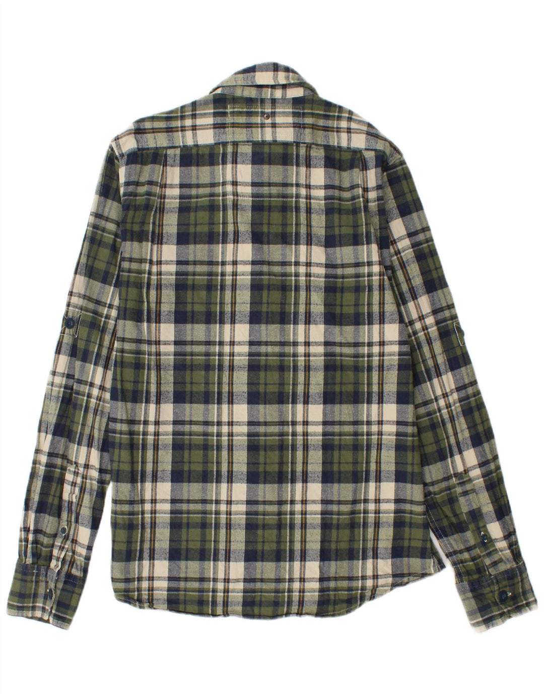 Camicia da uomo in flanella SUPERDRY, cotone a quadri verdi grandi