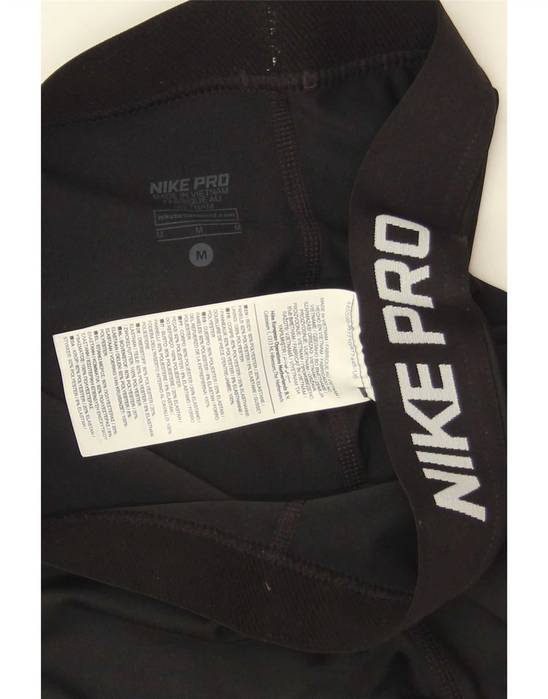 Leggings grafici Nike Dri Fit da donna UK 12 medio nero poliestere