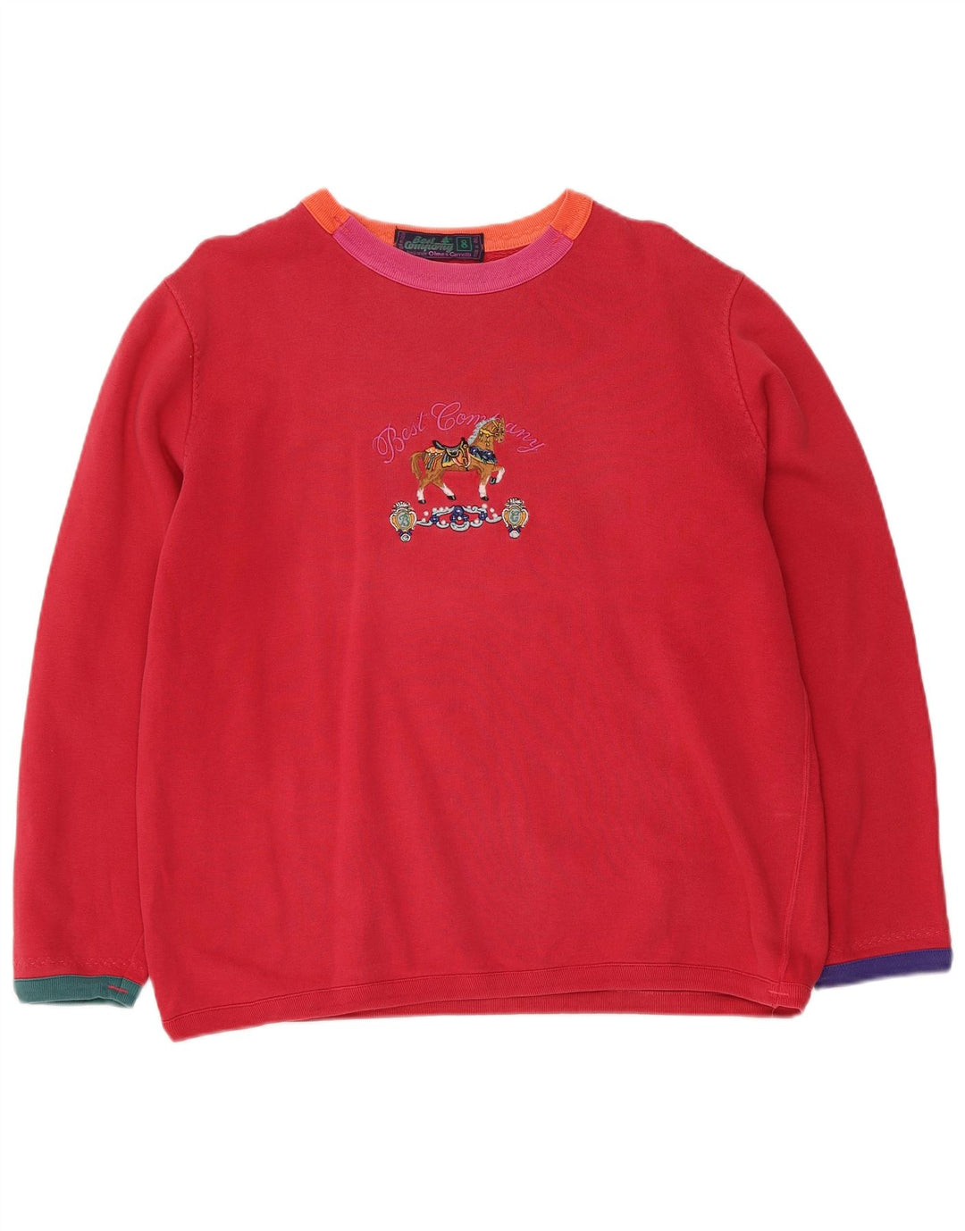 BEST COMPANY Felpa con grafica oversize da donna UK 8 Small Rosso