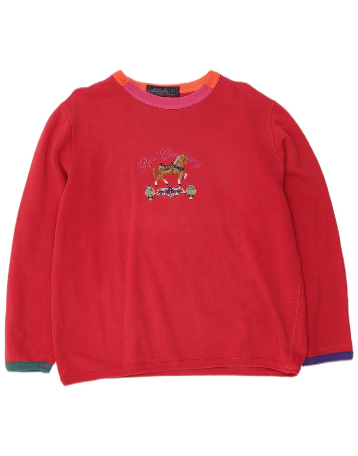 BEST COMPANY Felpa con grafica oversize da donna UK 8 Small Rosso