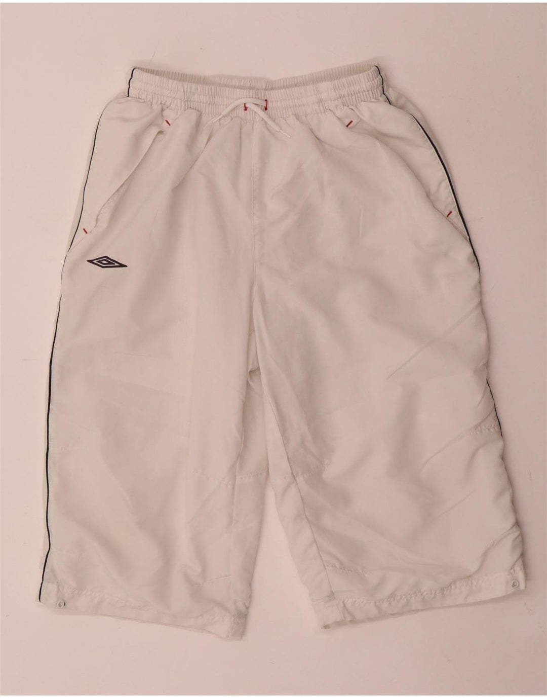 Pantaloncini da bagno grafici da uomo Umbro in poliestere bianco medio