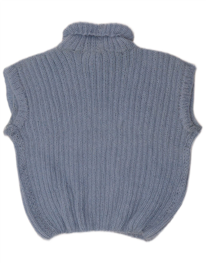 Canottiera vintage da donna UK 10 piccola blu