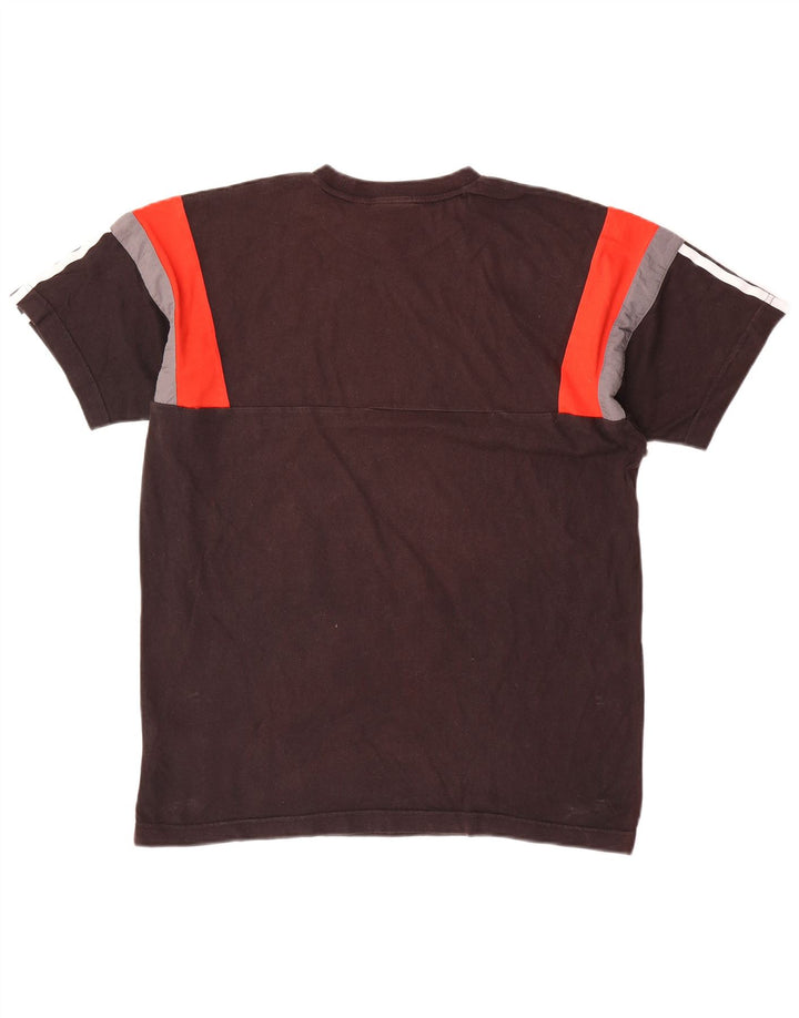 T-shirt da uomo Adidas Top in cotone color block medio nero