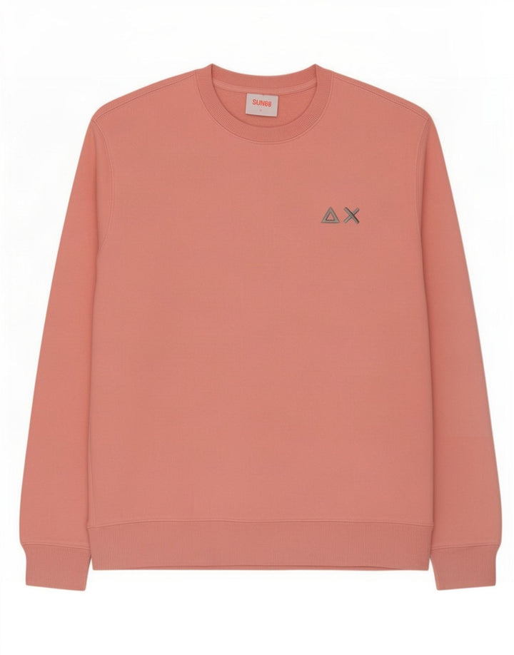 Felpa da uomo Sun68 Maglione grande cotone rosa