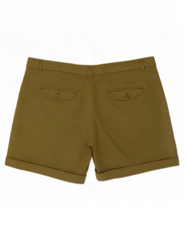 Pantaloncini chino da donna Benetton UK 14 Large W34 cotone kaki