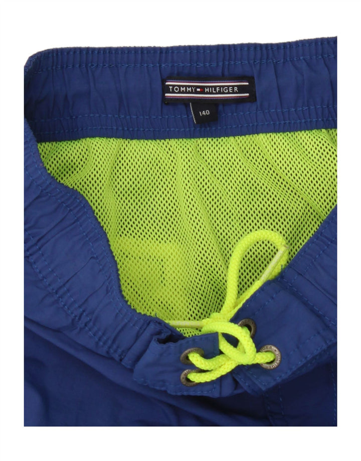 TOMMY HILFIGER Boys Graphic Swimming Shorts 9-10 Years  Blue Polyester Vintage Tommy Hilfiger and Second-Hand Tommy Hilfiger from Messina Hembry 