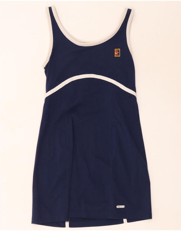 Abito da tennis Nike Dri Fit da donna US 8/10 Medium Navy Blue Colourblock