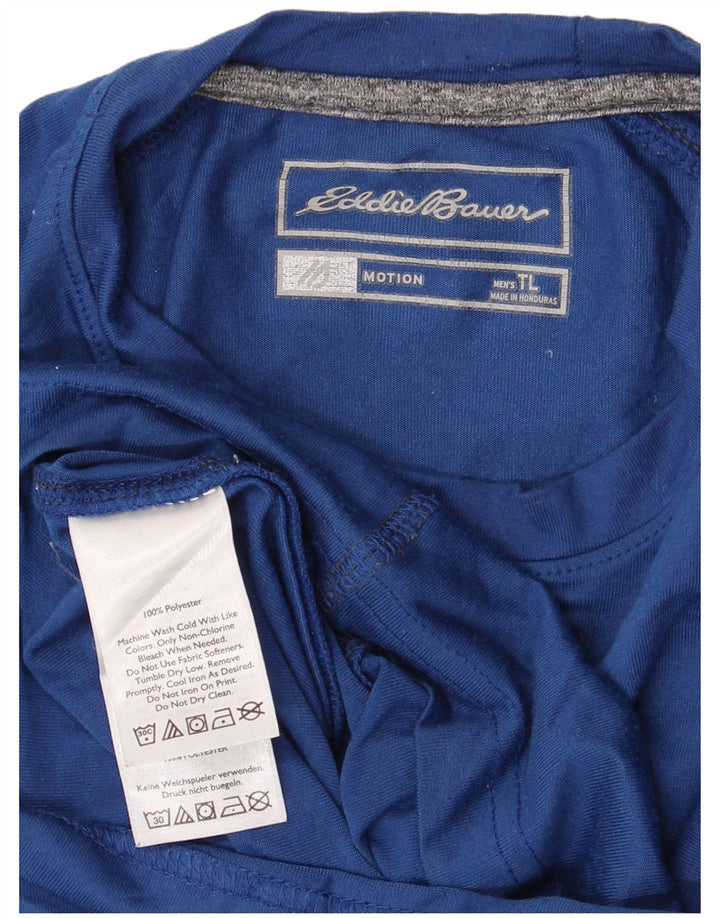 T-shirt da uomo EDDIE BAUER Top grande in poliestere blu