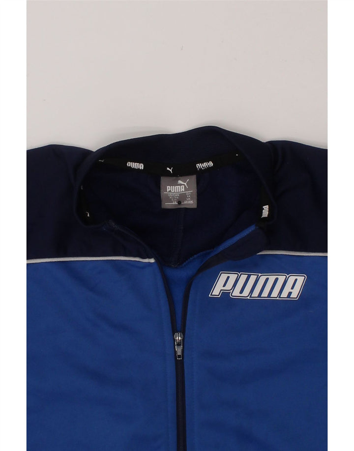 PUMA Baby Boys Tracksuit Top Jacket 12-18 Months Blue Colourblock Vintage Puma and Second-Hand Puma from Messina Hembry 