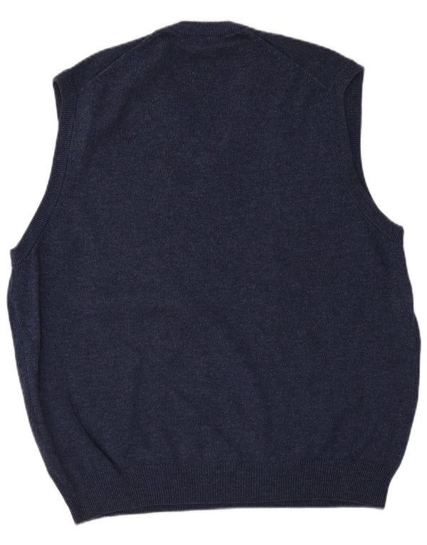 Marks & Spencer Mens Blue Harbour Vest Tank Top Large Navy Lambswool