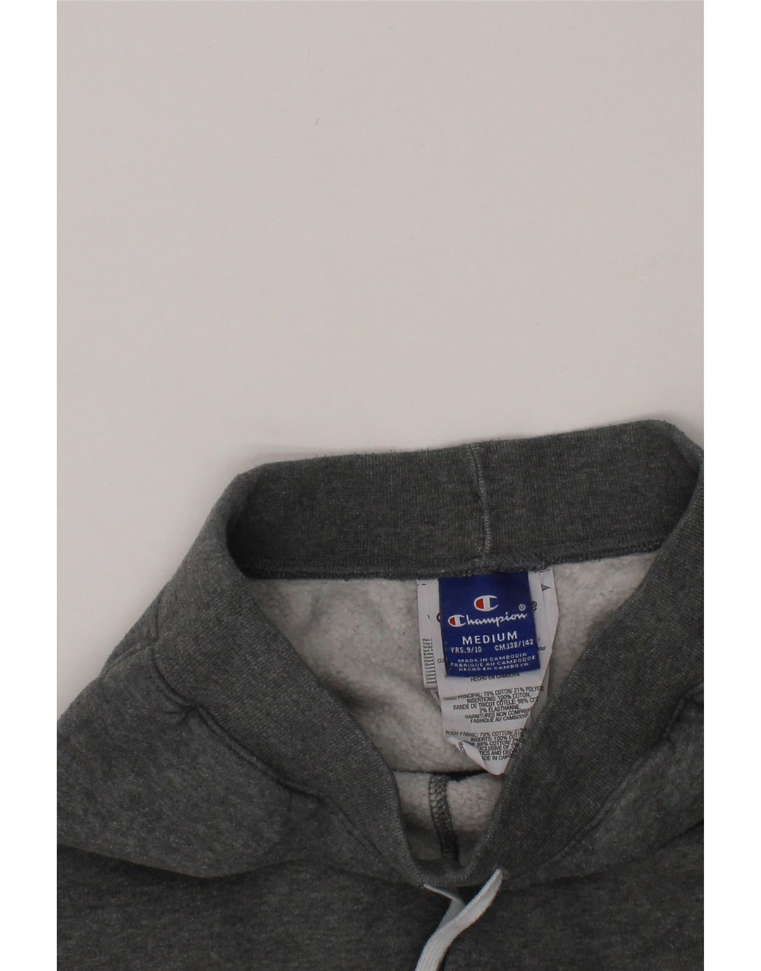 CHAMPION Boys Graphic Tracksuit Trousers Joggers 9-10 Years Medium Grey Vintage Champion and Second-Hand Champion from Messina Hembry 